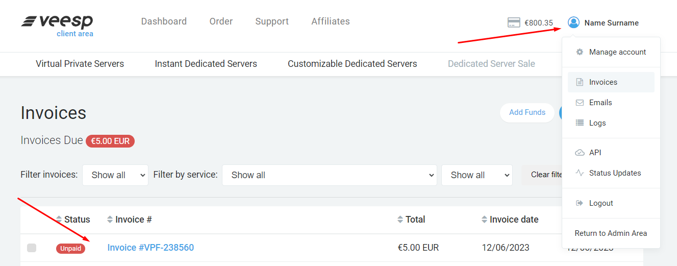 Pay using Balance
