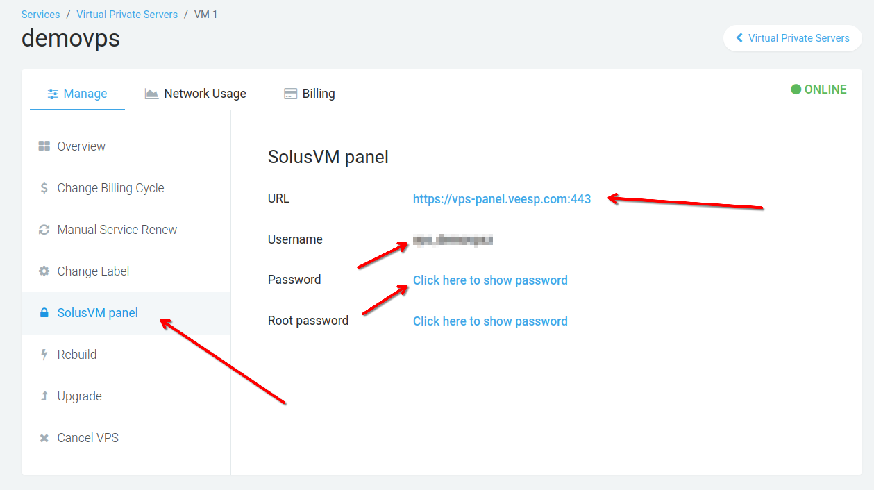 Login into Control Panel